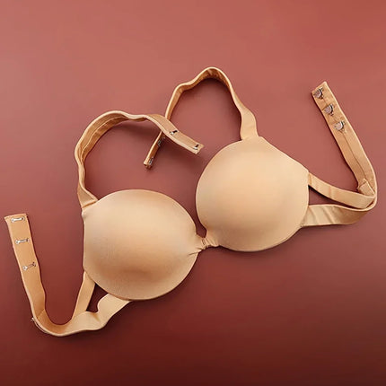 Handmade Steel Ring Gathered Nude Performance Bra Cup