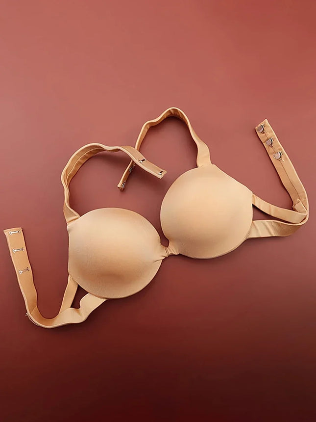 Handmade Steel Ring Gathered Nude Performance Bra Cup