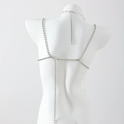 Handmade Bead Fashion Casual Neck Hanging Strap Diamond Spicy Girl Body Chain Tassel