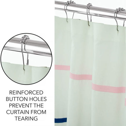 Royale Linens Double Brushed Microfber 1800 Thread Printed Shower Curtain