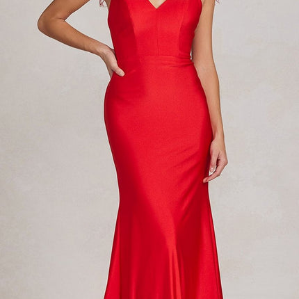 Nox Anabel T1138 Feather Shoulder Long Mermaid Gown