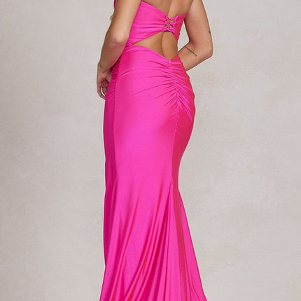 Nox Anabel T1139 Floor Length Fitted Satin Strapless Sweetheart Dress