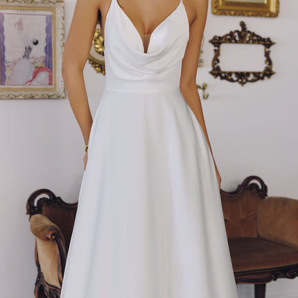 Amoris T714W A-Line Spaghetti Strap Wedding Dress