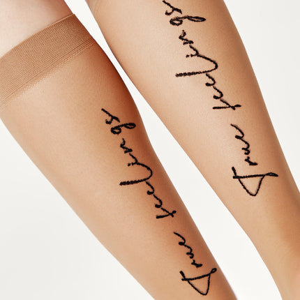 Fantasy Knee Highs Conte True Love - Elastic Band and Printed Design