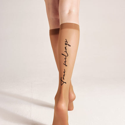 Fantasy Knee Highs Conte True Love - Elastic Band and Printed Design