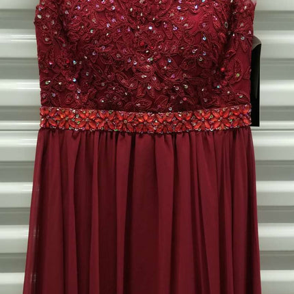 CLEARANCE - Cinderella Divine UJ0011 Cap Sleeved Long Dress (Size S)