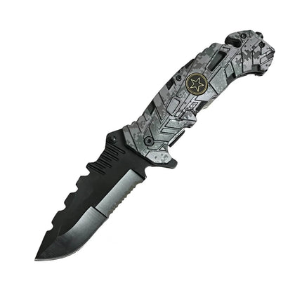 2-Pack: 5" Spring Assisted Knife with Camo Nylon Fiber Handle