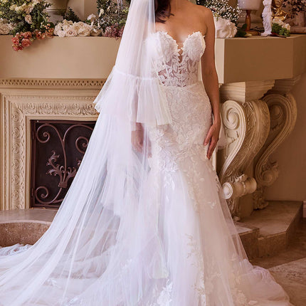 Couture Ruffle Edge 2-Tier Veil