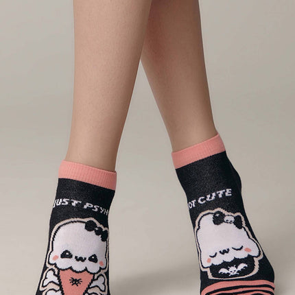 Cotton Ankle Socks Conte Happy 358 - Cute