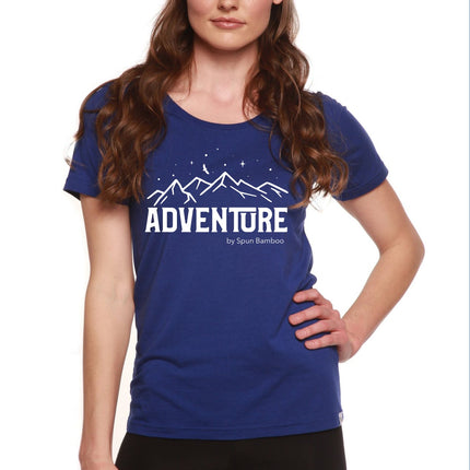 Adventure Printed Women's Bamboo/Cotton Short Sleeve Scoop Neck T-Shirt