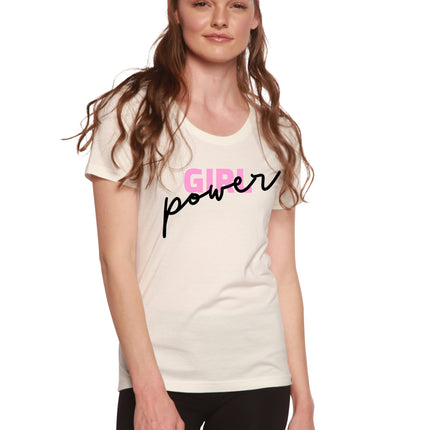 Girl Power Printed Women's Bamboo/Cotton Short Sleeve Scoop Neck T-Shirt