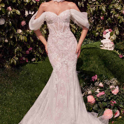 Andrea & Leo WL031 Dress Detachable Wings Mermaid Wedding Gown