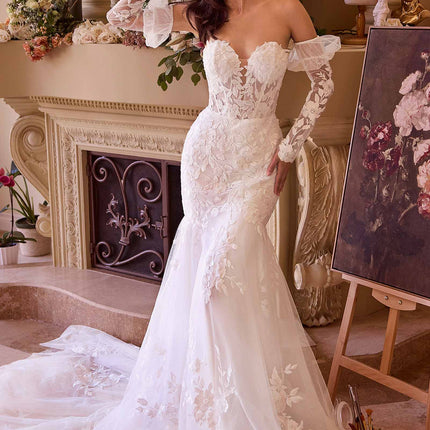 Andrea & Leo WL033 Dress Strapless Mermaid Bridal Gown & Sleeves