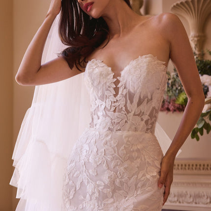 Andrea & Leo WL033 Dress Strapless Mermaid Bridal Gown & Sleeves
