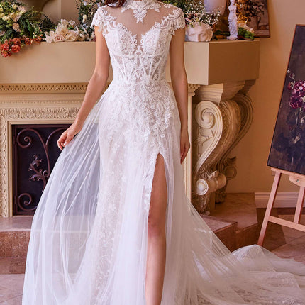 Andrea & Leo WL035 Wedding Dress Lace & Tulle Short Sleeve Gown