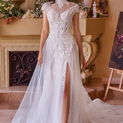 Andrea & Leo WL035 Wedding Dress Lace & Tulle Short Sleeve Gown
