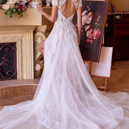 Andrea & Leo WL035 Wedding Dress Lace & Tulle Short Sleeve Gown