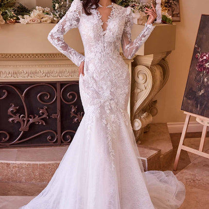 Andrea & Leo WL036 Dress Long Sleeve Lace Mermaid Bridal Gown