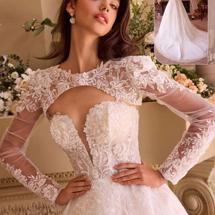 Andrea & Leo WL037 Dress Strapless Wedding Ball Gown & Lace Bolero