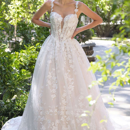 Andrea & Leo WL058 Ball Gown Wedding Dress Plunging Neckline