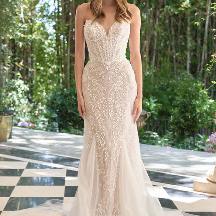 Andrea & Leo WL060 Mermaid Bridal Gown Veil Included