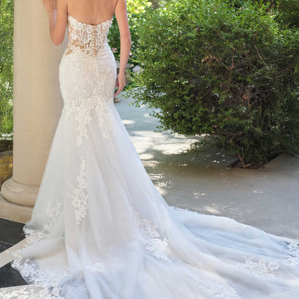 Andrea & Leo WL065 Mermaid Bridal Gown Removable Sheer Lace Sleeves