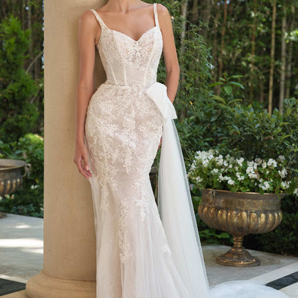 Andrea & Leo WL068 Fitted Sweetheart Embroidered Lace Mermaid Dress
