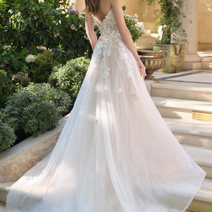 Andrea & Leo WL070 A-Line Strapless Illusion Plunge Neck Wedding Dress