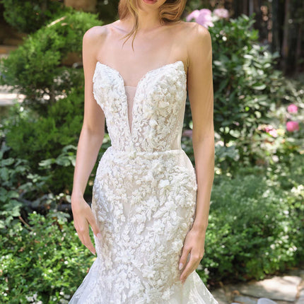 Andrea & Leo WL088 Fitted Mermaid Bridal Gown Strapless Layered Tulle
