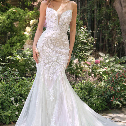 Andrea & Leo WL088 Fitted Mermaid Bridal Gown Strapless Layered Tulle