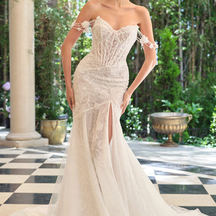 Andrea & Leo WL099 Romantic Fitted Wedding Gown Off Shoulder