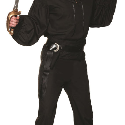 Princess Bride Westly Zorro Black Adult Costume Size Standard