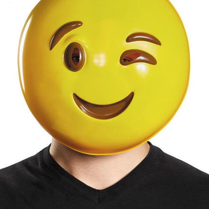 Wink Smiley Face Emoticon Emoji Adult Mask