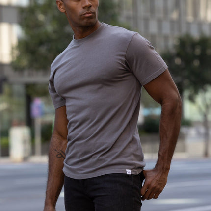 Custom Printed Men's Bamboo Viscose/Organic Cotton Short Sleeve T-Shirt
