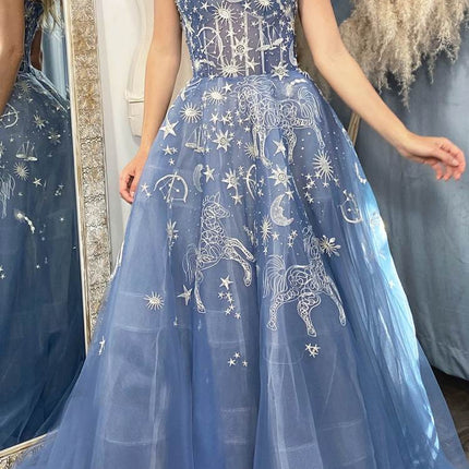Andrea & Leo A0890 Constellation Dream Strapless Long Dress