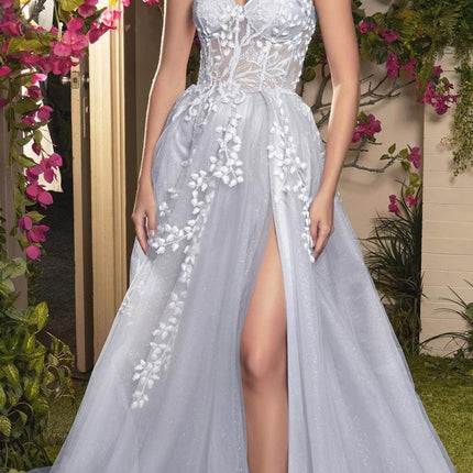 Andrea & Leo A1029 Angelonia Diamond Glitter Corset Gown