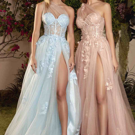 Andrea & Leo A1053 Leila A-Line Ball Gown One Shoulder