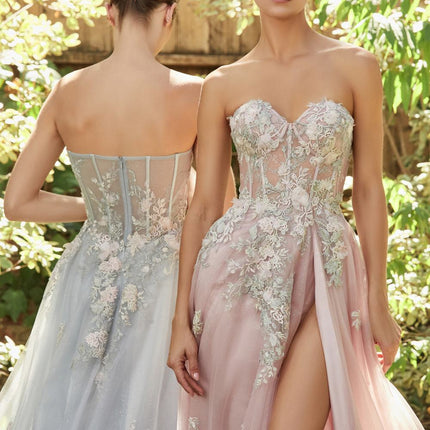 Andrea & Leo A1089 Penelope Blossom Gown with Overskirt
