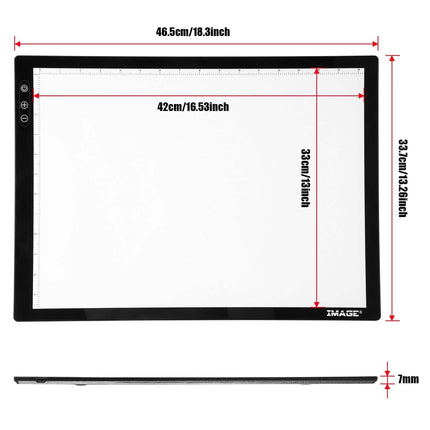 A3 Light Pad A3 LED Tracing Pad Ultra-Thin Drawing Pad Adjustable Brightness