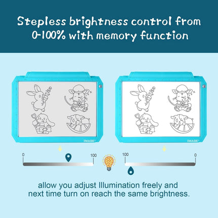 A4 Led Tracing Light Pad Box Memory Function Drawing Sketching Animation