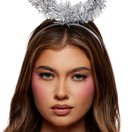 Halo Tinsel Headband - Silver