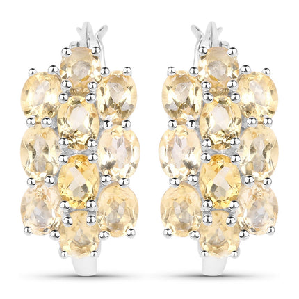 8.32 Carat Genuine Citrine .925 Sterling Silver 3 Piece Jewelry Set (Ring, Earrings, and Pendant w/ Chain)