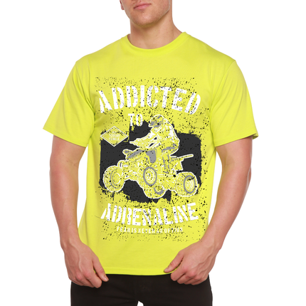 Addicted To Adrenaline Men's Bamboo Viscose/Organic Cotton Short Sleeve Graphic T-Shirt