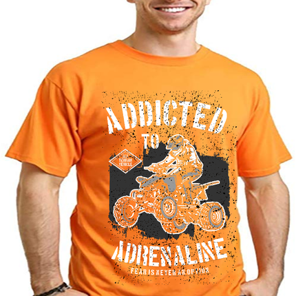 Addicted To Adrenaline Men's Bamboo Viscose/Organic Cotton Short Sleeve Graphic T-Shirt