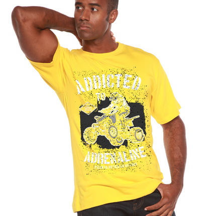 Addicted To Adrenaline Men's Bamboo Viscose/Organic Cotton Short Sleeve Graphic T-Shirt
