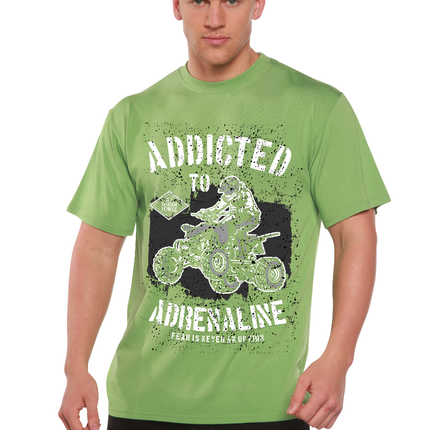 Addicted To Adrenaline Men's Bamboo Viscose/Organic Cotton Short Sleeve Graphic T-Shirt