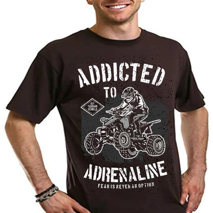 Addicted To Adrenaline Men's Bamboo Viscose/Organic Cotton Short Sleeve Graphic T-Shirt