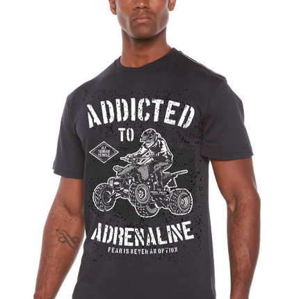 Addicted To Adrenaline Men's Bamboo Viscose/Organic Cotton Short Sleeve Graphic T-Shirt