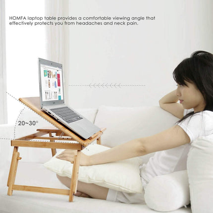 Adjustable Bamboo Laptop Desk
