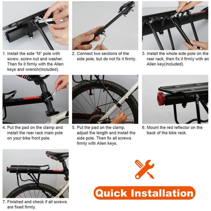 Adjustable Bike Cargo Rack
